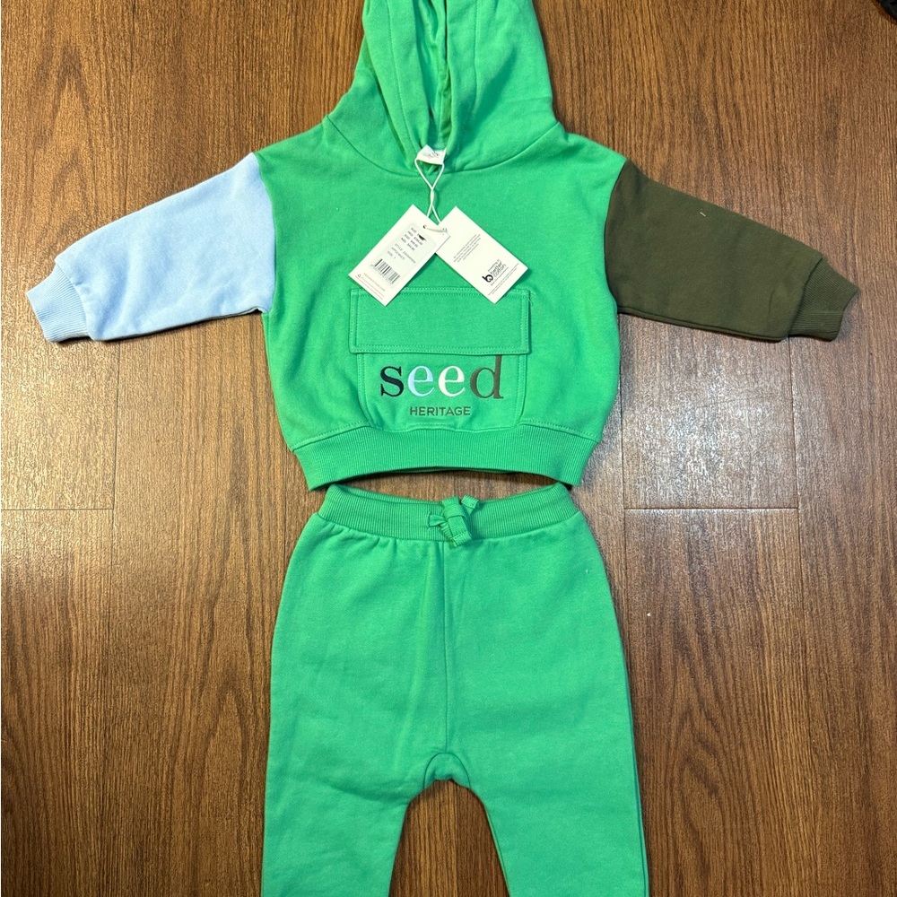 Seed Heritage Baby Hoodie & Jogger Set | 12–18 Months | NWT